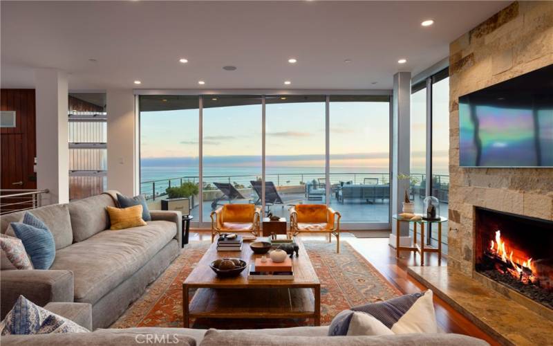 Views abound from Living Room.