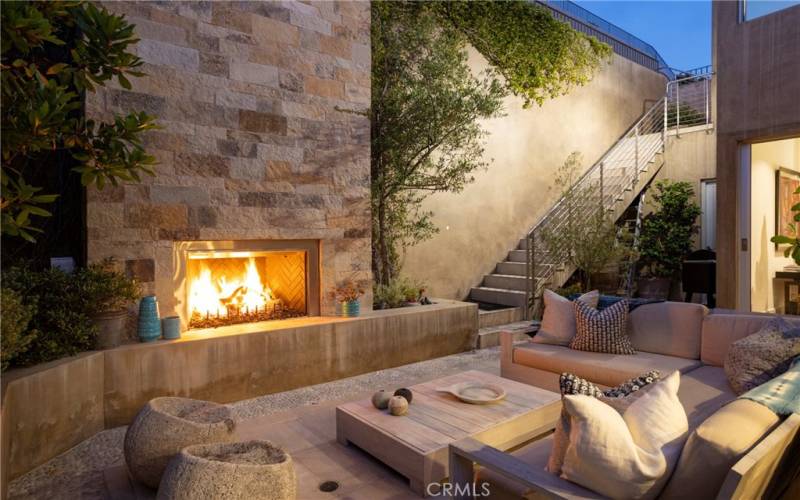 Rear patio, cozy spot for entertaining