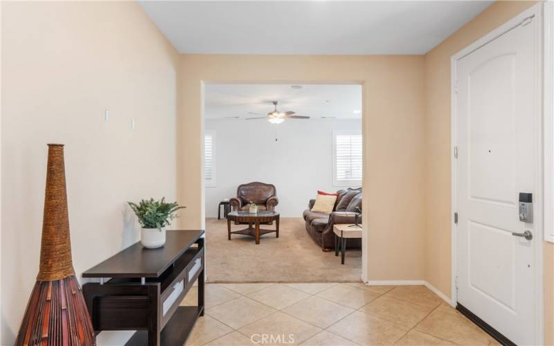 Entryway looking into Living Room