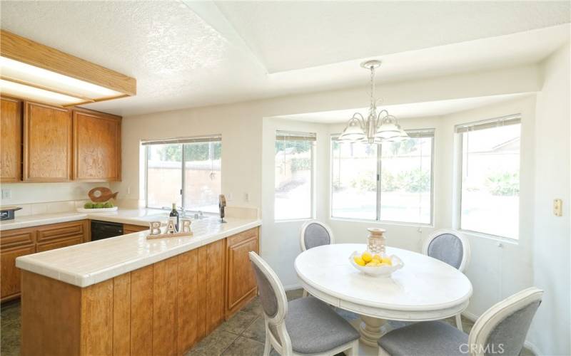 Open Kitchen with Breakfast Nook