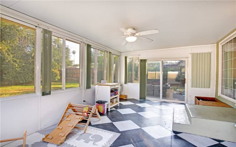 Permitted add-on used as a sunroom