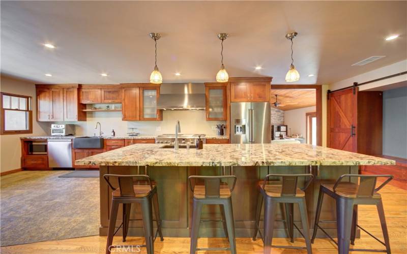 Updated kitchen with stone countertops