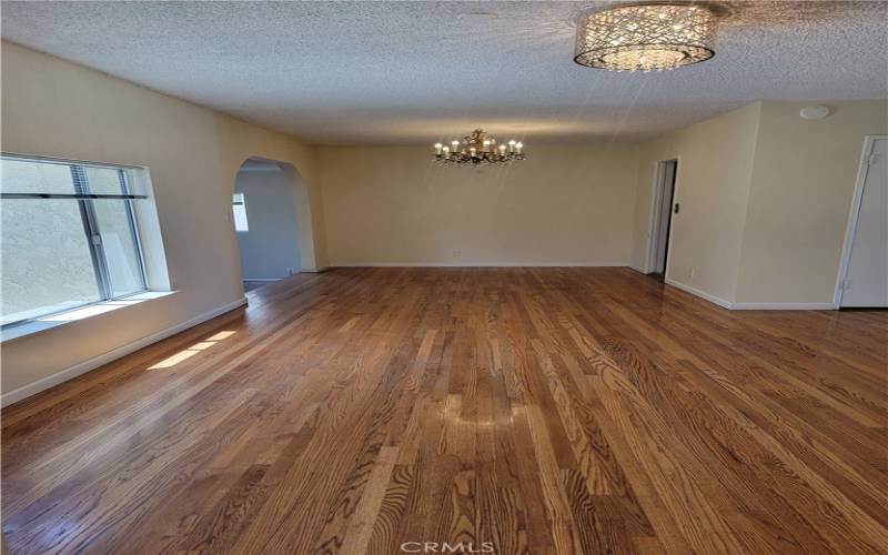 LIVING ROOM LEADING TO DINING ROOM