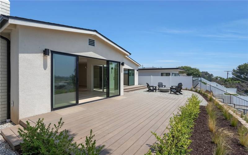 Backyard with Beautiful Deck