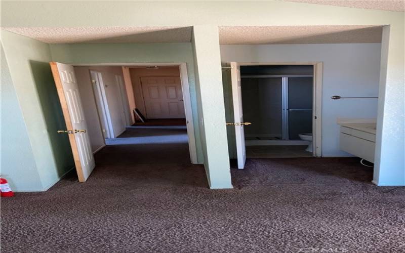 Master Bedroom Bathroom + Hallway