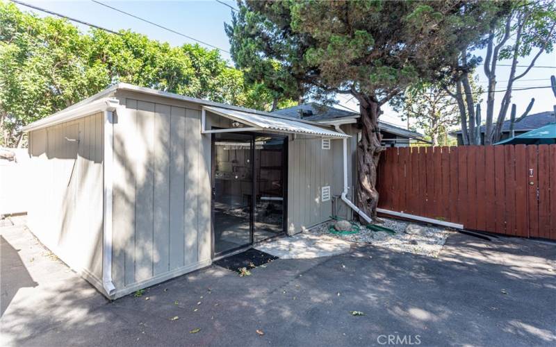 Large metal shed