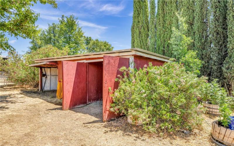 Extra garage and storage space.