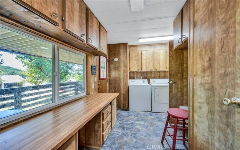 Laundry room with large folding area