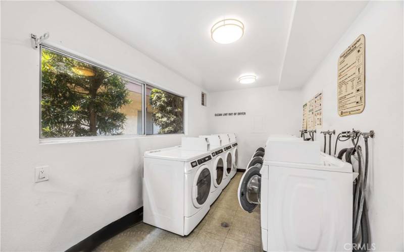 Community laundry room.