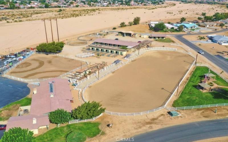 spring Valley Lake Equestrian estates horse arena and boarding stall area