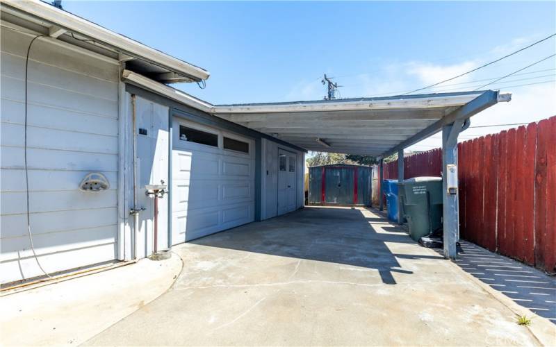 Parking behind the front gate and off of the garage.