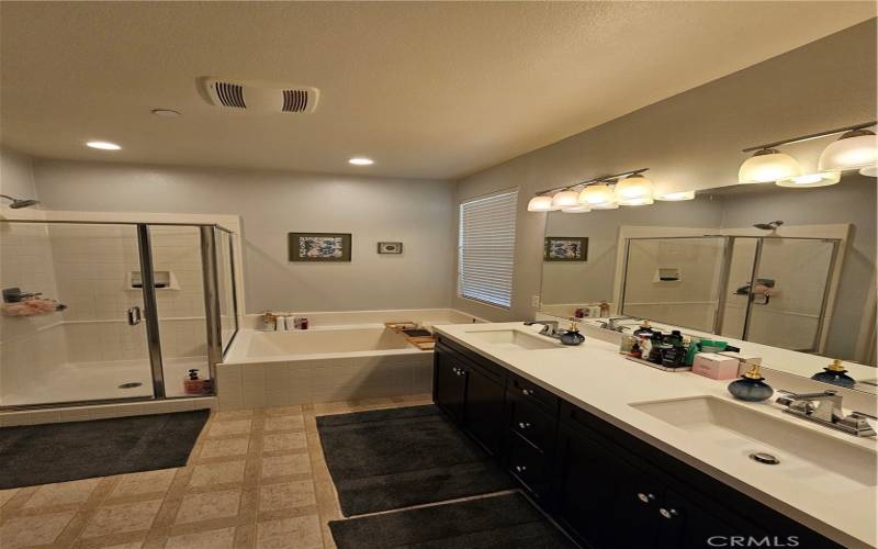 Master Bath with dual sinks