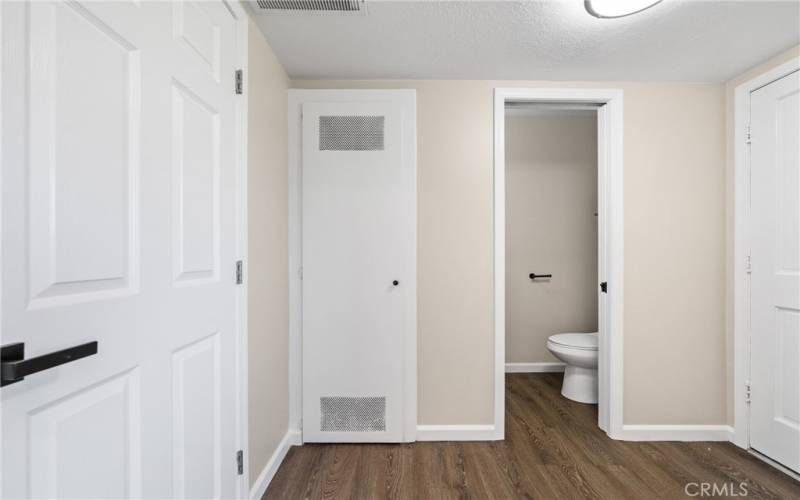 Enjoy the convenience of a storage closet (under the stairwell)!