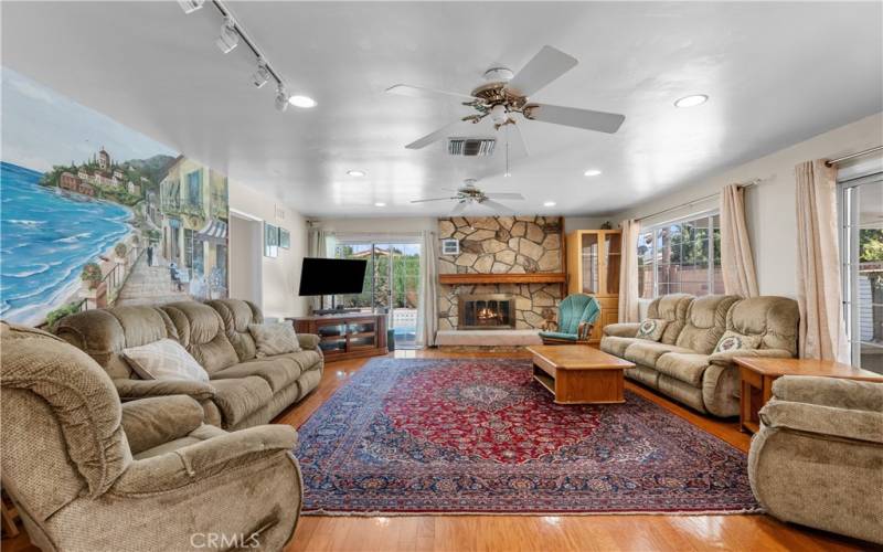 Family room opens to the kitchen