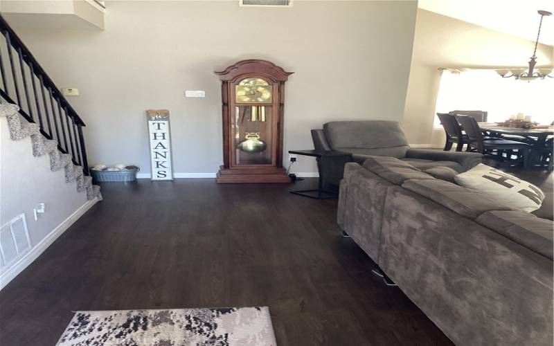 This photo is looking from the front door into the home to the right is a formal living room