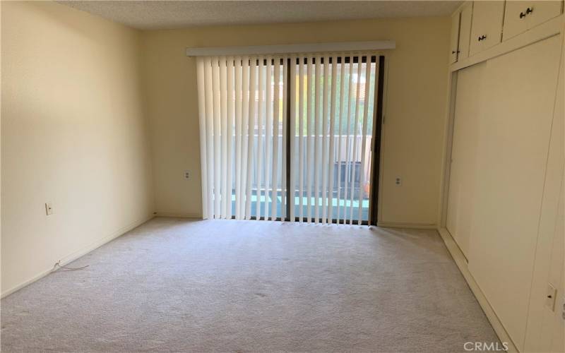 Principal bedroom with access to balcony, has its own large bathroom area