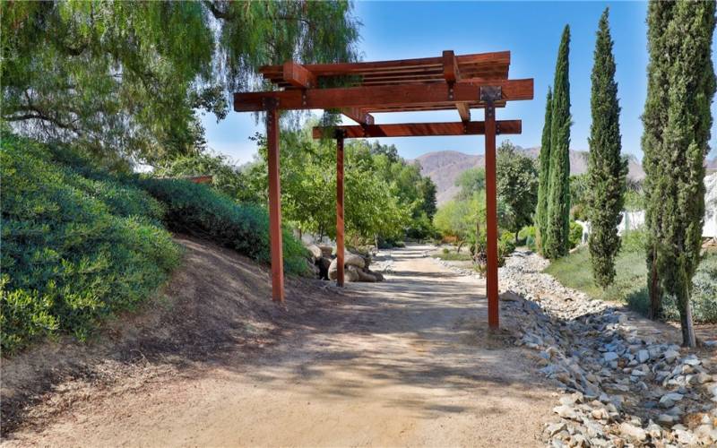 Walking trail behind 2nd pool