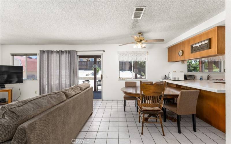 Living Room + Kitchen Area