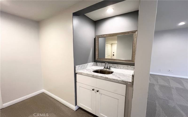 wet bar off of the main living area