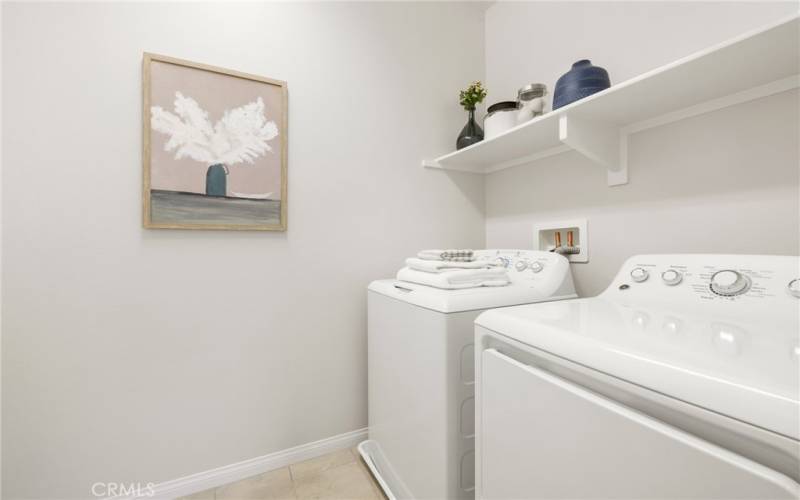 Upper level laundry room. Plumbed for wash sink