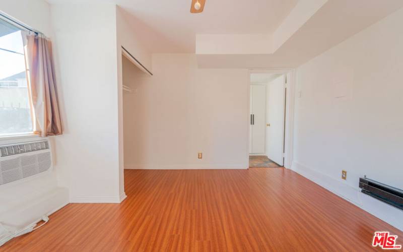 Bedroom facing main bathroom