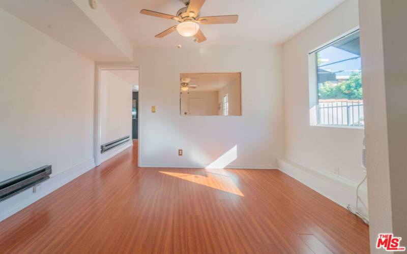 Bedroom facing living room