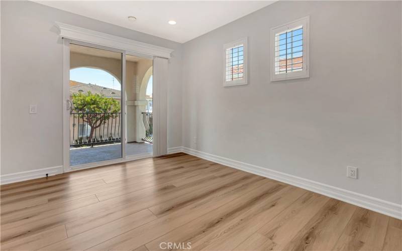 Secondary Bedroom with access to deck.