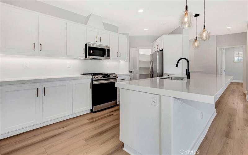 Remodeled kitchen.