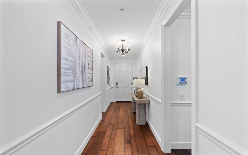 Entry way with hardwood floors