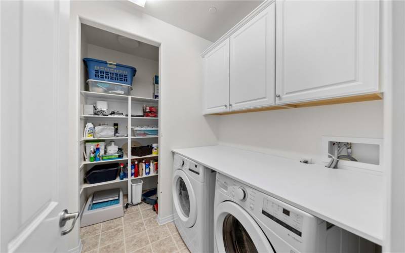 Laundry room- washer/dryer set convey with the home