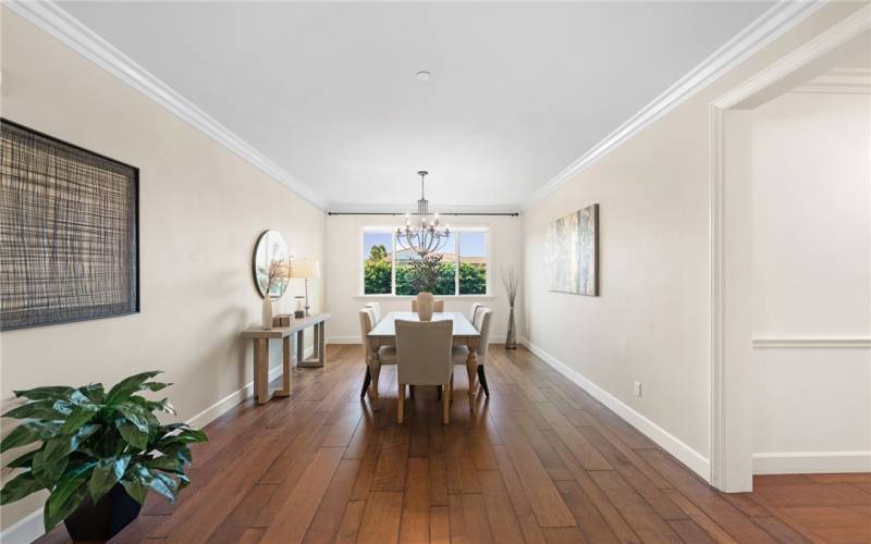 Spacious dining room