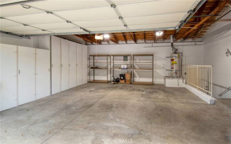 Large garage with storage
