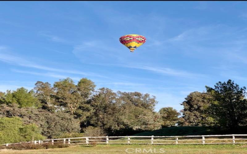 Balloons flying all along the side of this property!! What a spectacular site!