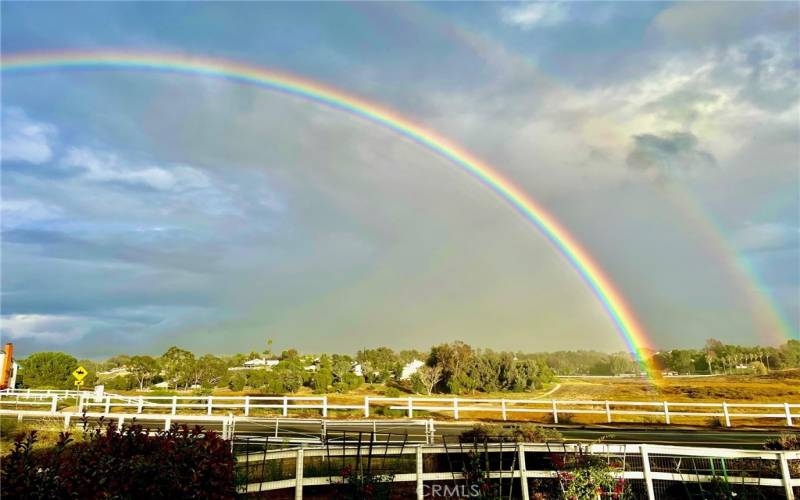 No Photo Shop!! After the rains, rainbows!! Looking out in your front yard, with amazing views!