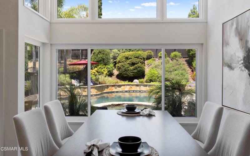 Dining Room & View to Backyard