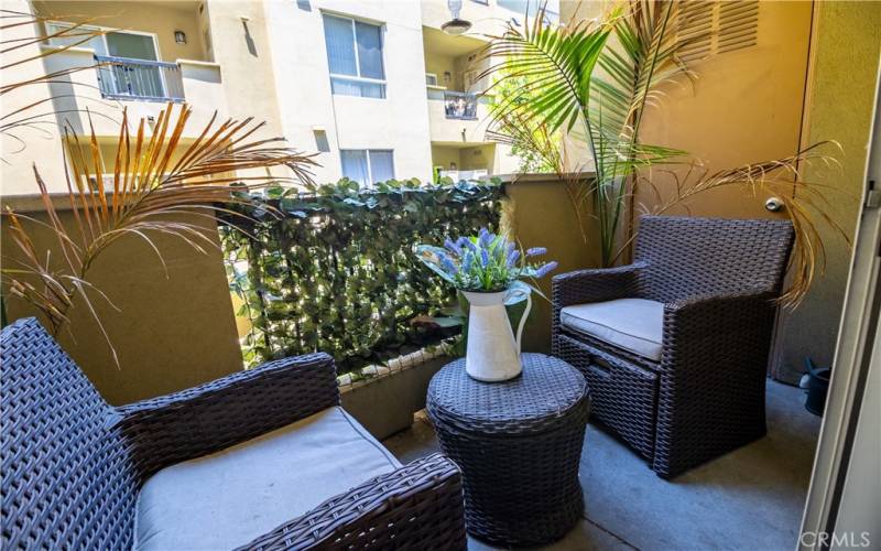 Patio Overlooks Courtyard