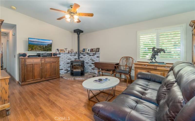 Living Room w/ Wood Stove