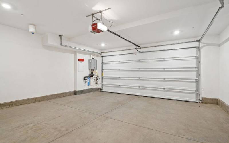 Spacious two car attached garage.