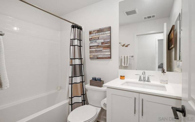 Guest bathroom located on the main level.