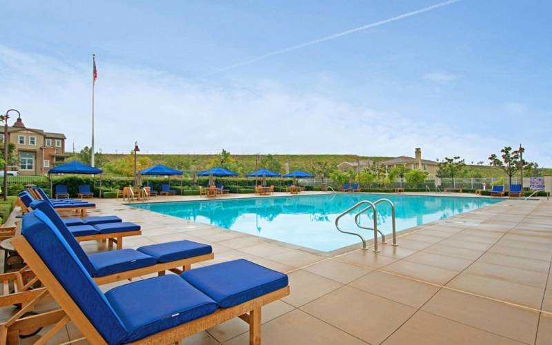 Enjoy the Junior Olympic size swimming pool. Cabanas to lounge in on a beautful day.
