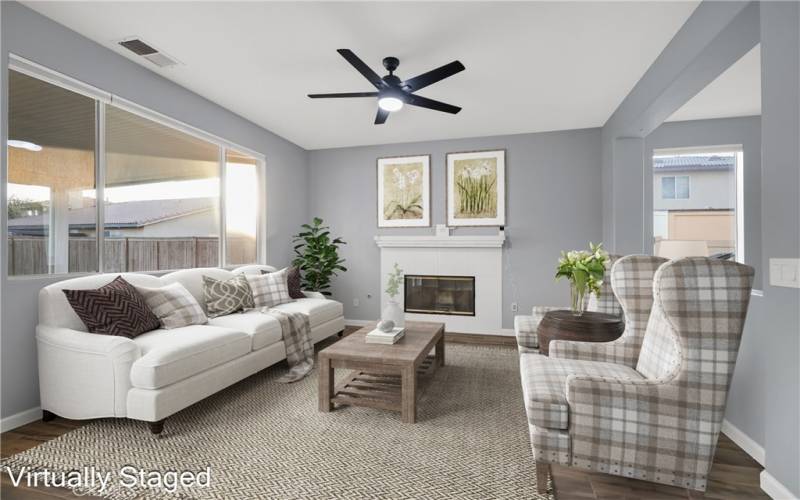 Family Room-Virtually staged