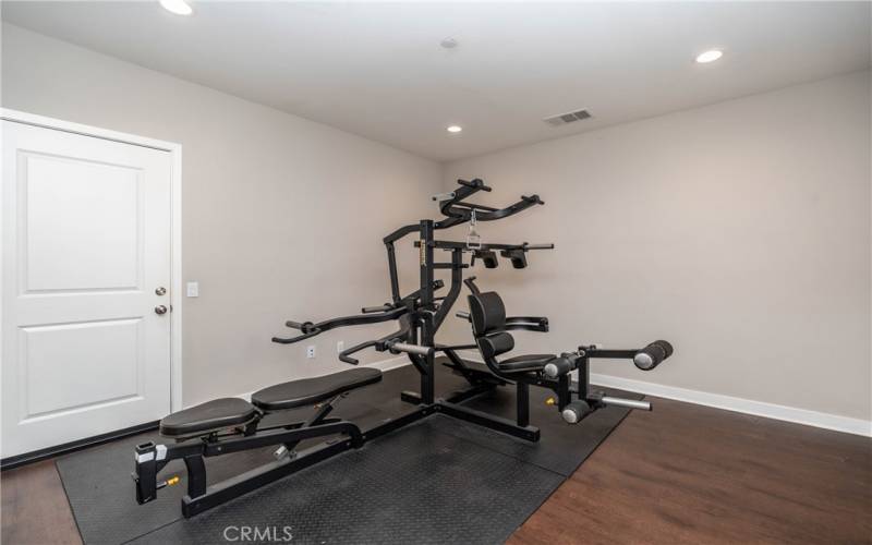 1st floor bonus room currently set up as an exercise room