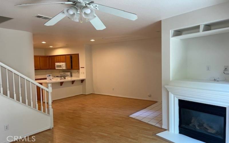 Perspective into the Formal Dining Room and the Kitchen