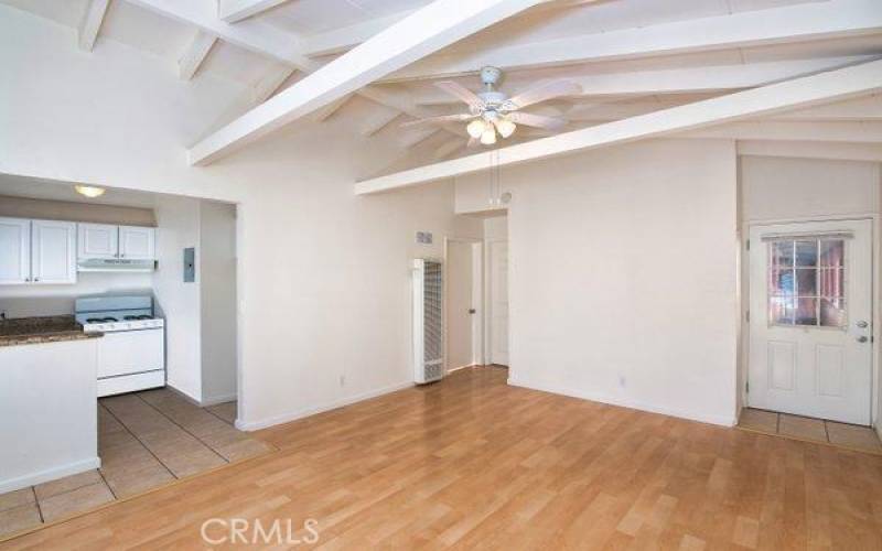 Living Room with Cathedral Ceiling