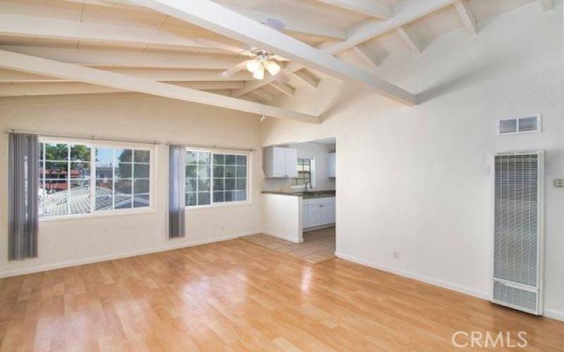 Living Room Opens to Kitchen