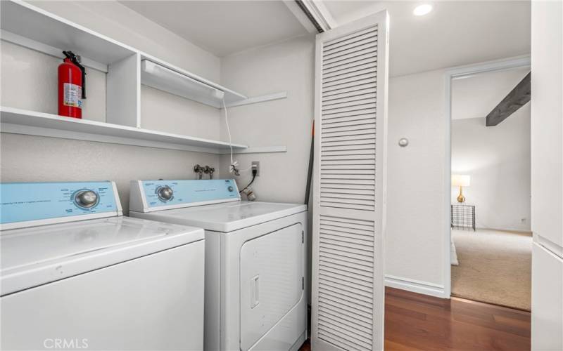Laundry closet w/ washer and dryer  included