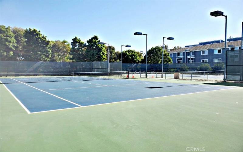 Of course lighted tennis courts!