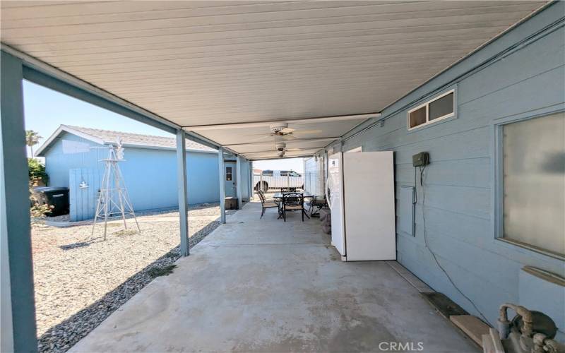 Side of house/covered patio