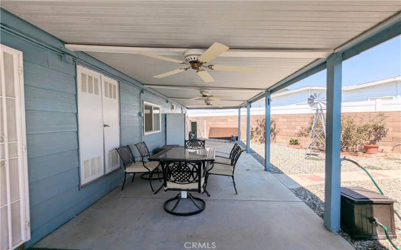 Side of house/covered patio