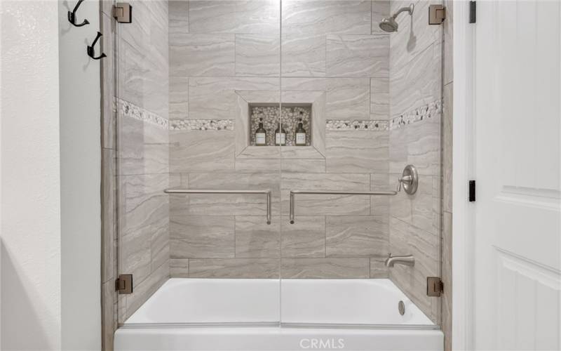 Remodeled hall bathroom